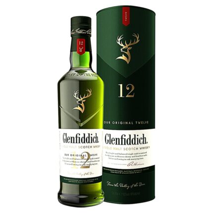 Glenfiddich 12 Year Old Single Malt Scotch Whisky 1 x 70Cl