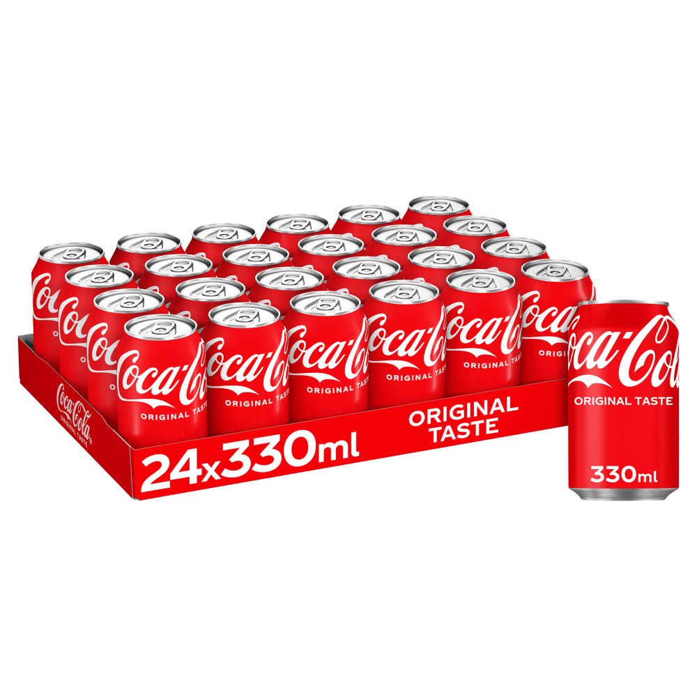 210881 Coca-Cola Original Taste 330ml x 24 - Image 1