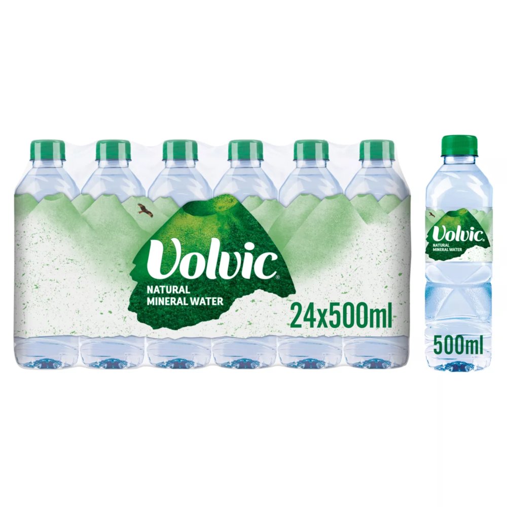 265821 Volvic Natural Mineral Water 500ml x 24 - Image 1