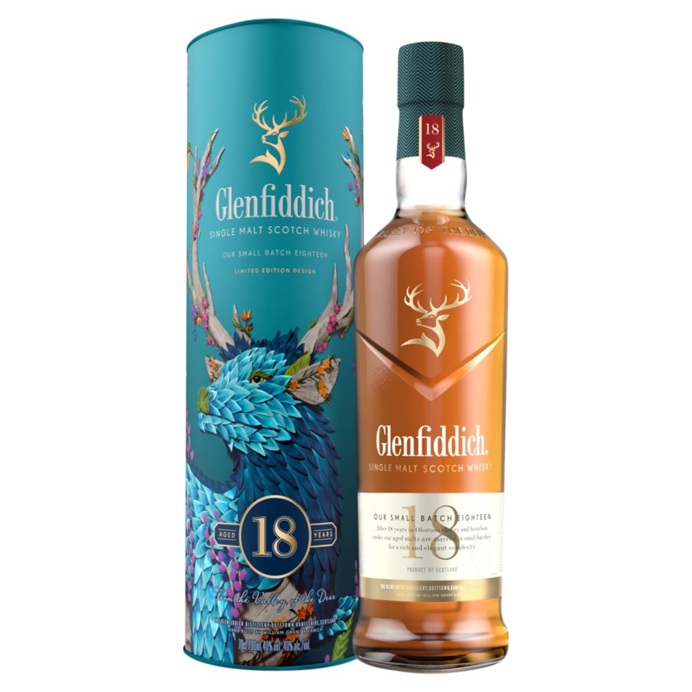 345180 Glenfiddich Aged 18 Years Single Malt Scotch Whisky 1 x 70Cl - Image 1