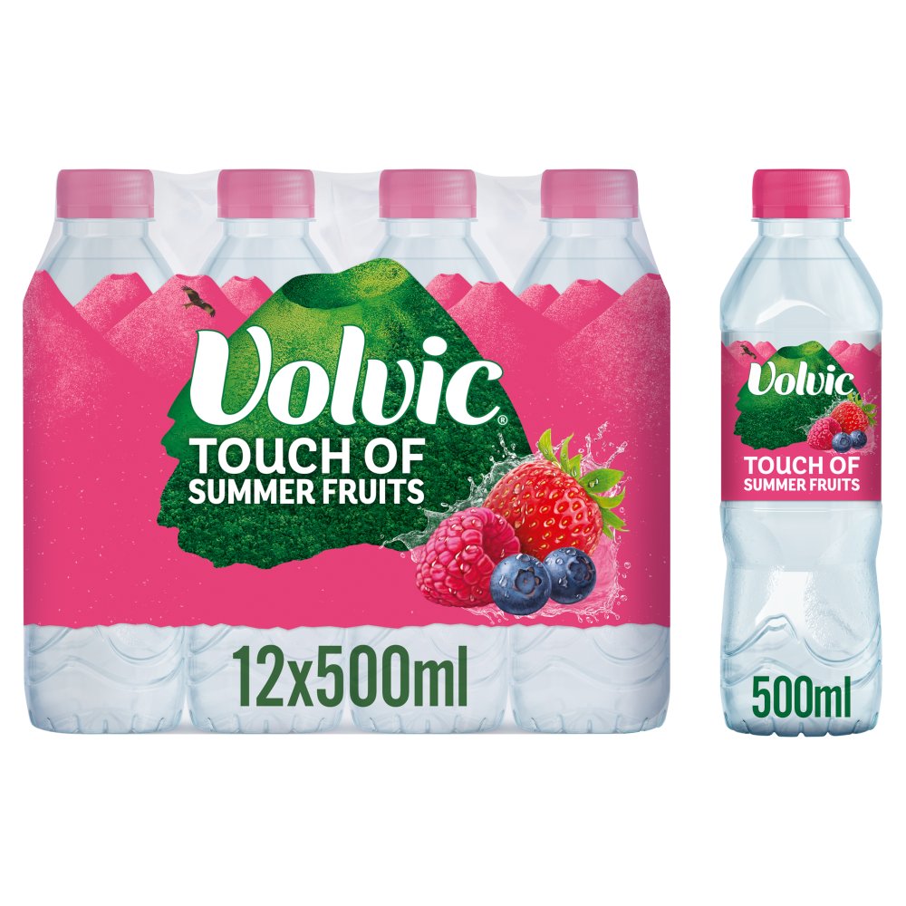 421208 Volvic Touch of Summer Fruits 500ml x 12 - Image 1