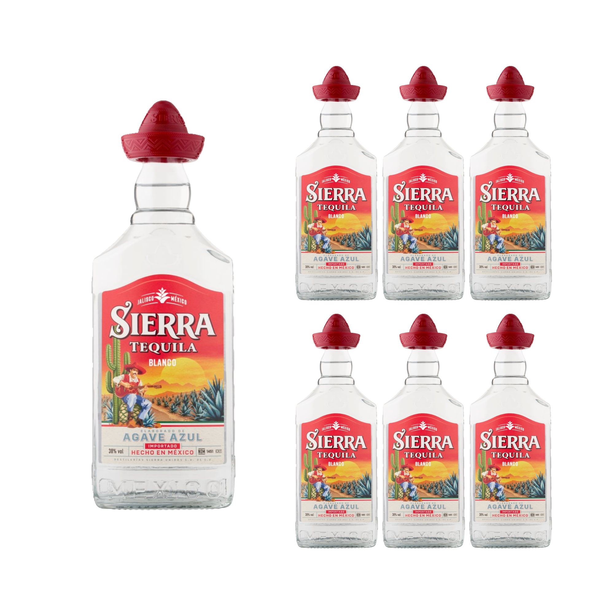 60857 Sierra Tequila Blanco 50cl 6 x 50Cl - Image 1