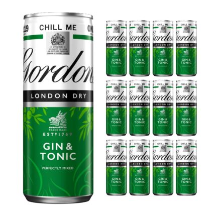 Gordon's Gin & Tonic 5% vol PMP £2.19  12 x 250ml