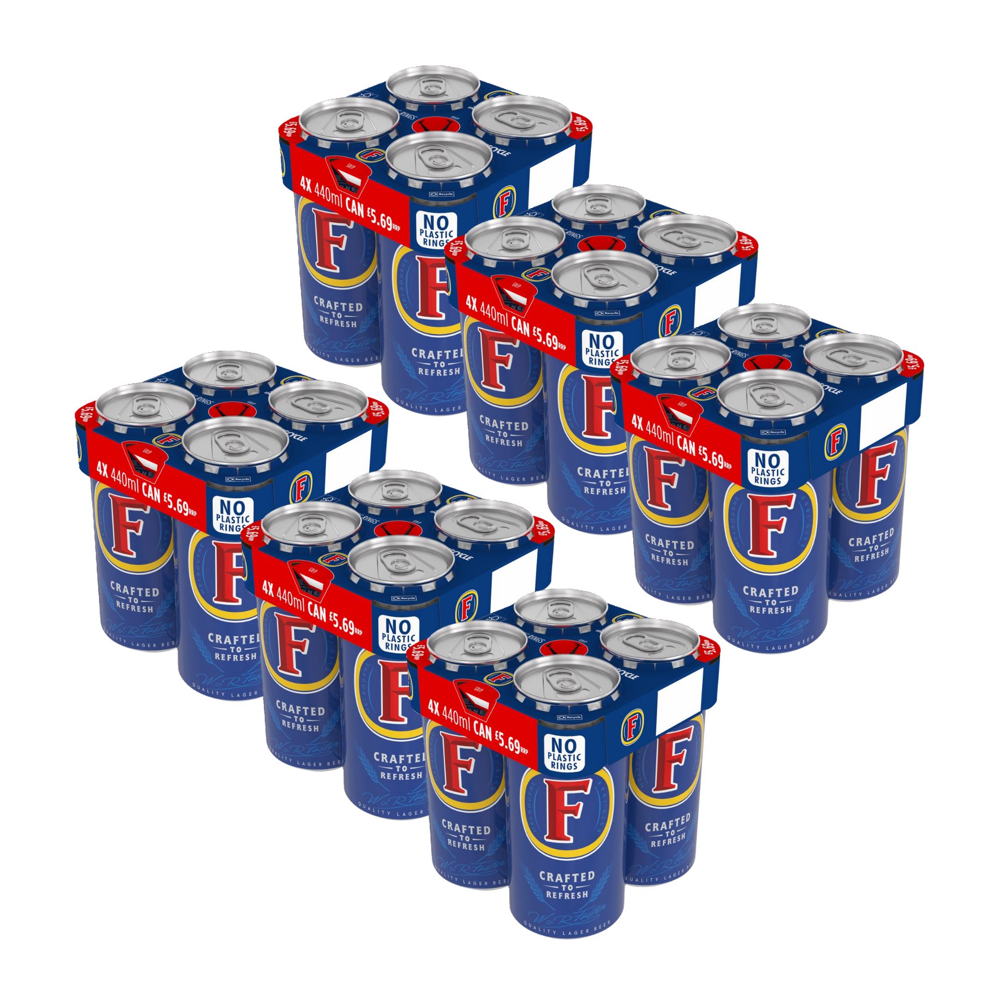 817807 (1) Foster's Lager Beer Can 4 x 440ml - Image 1