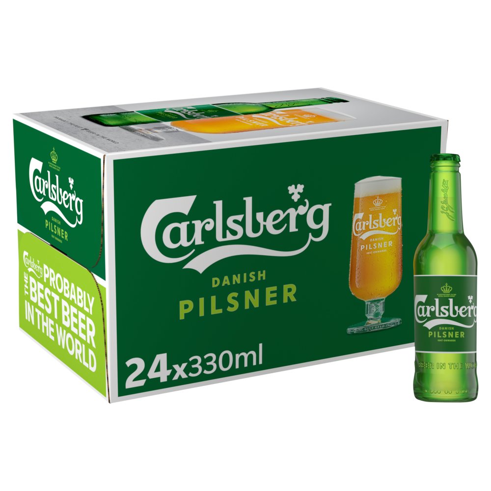 818097 Carlsberg Danish Pilsner Lager Beer 24 x 330ml - Image 1