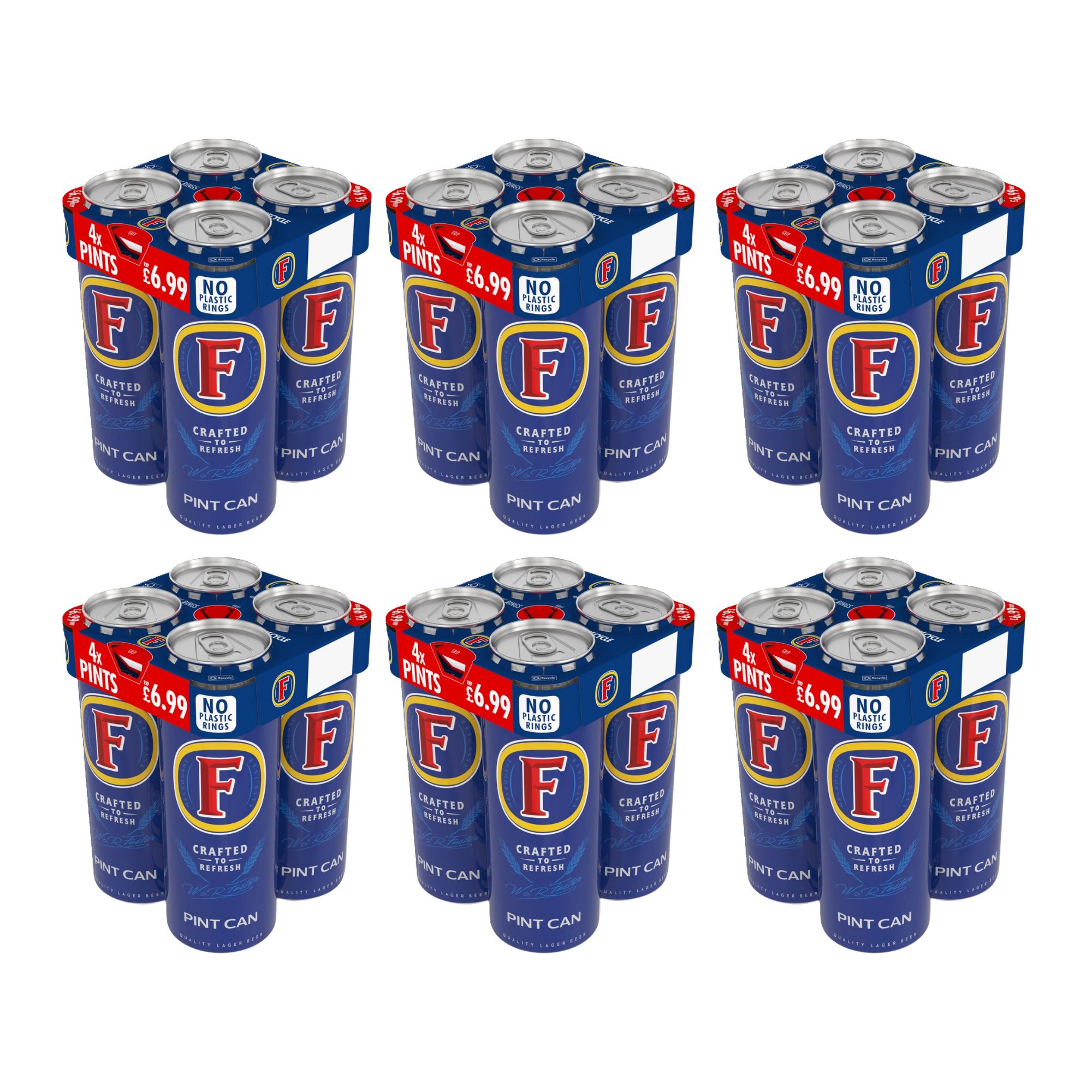 821584 (1) Foster's Lager Beer Pint Can 4 x 568ml - Image 1