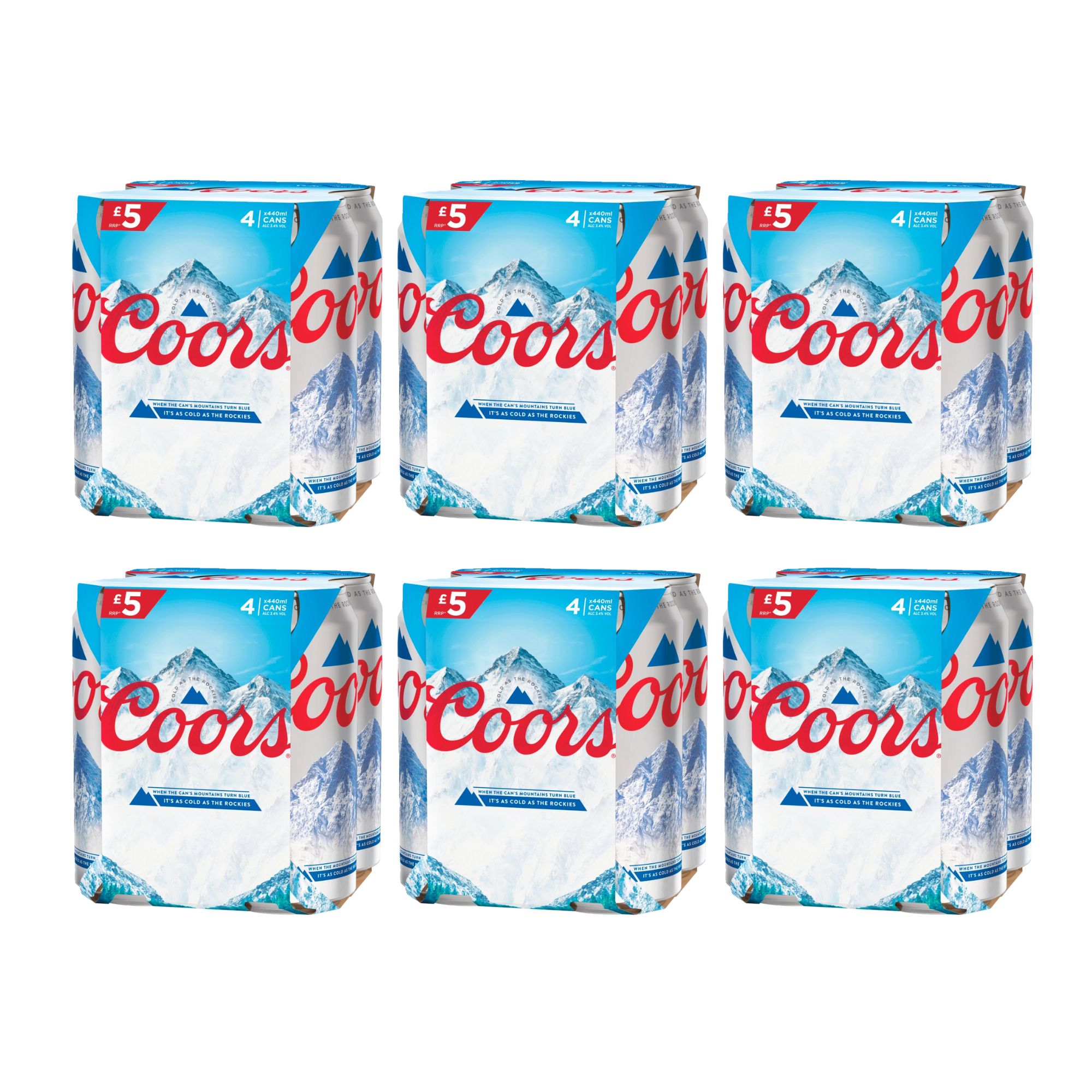 821977 (1) Coors Lager Beer can 4 x 440ml - Image 1