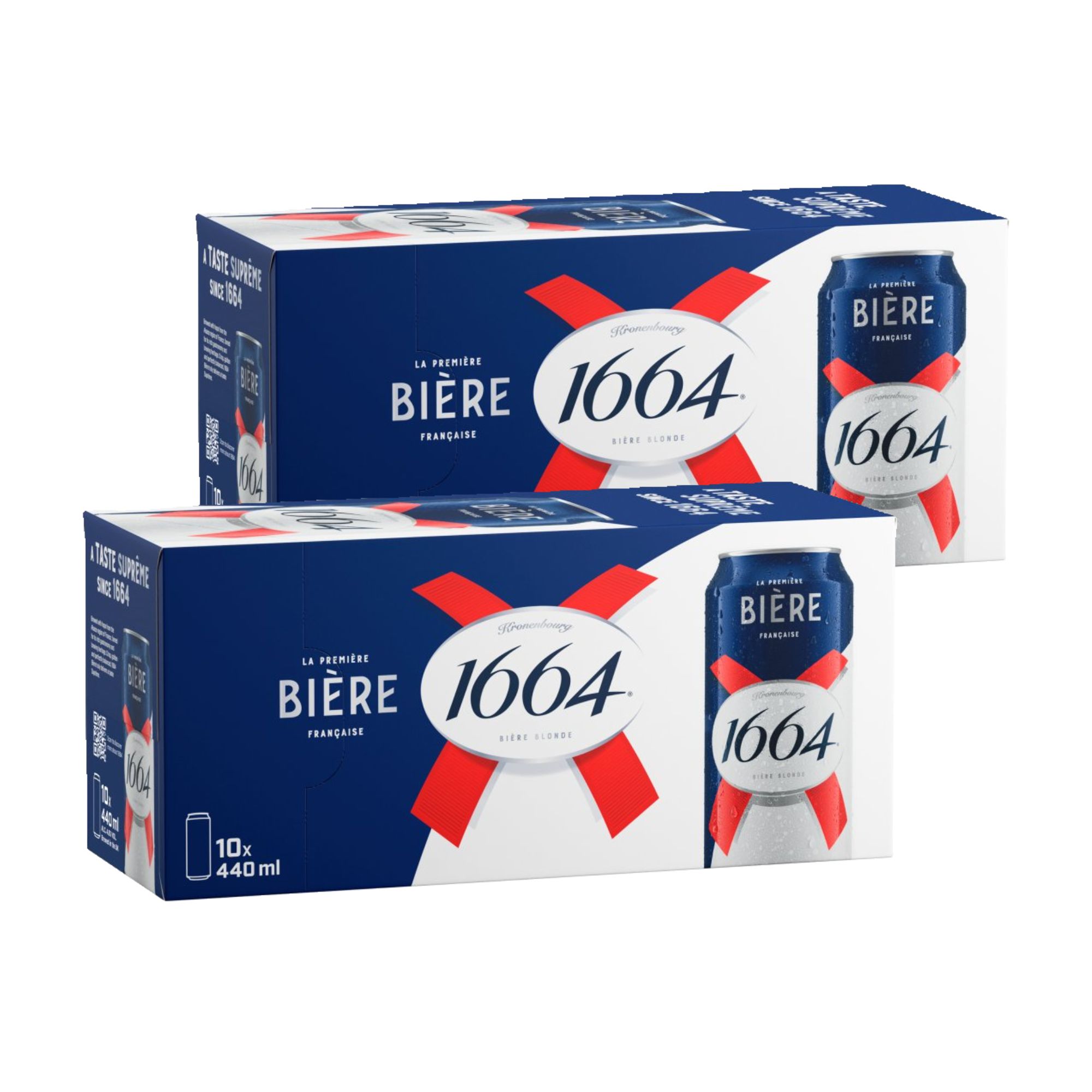 821984 Kronenbourg 1664 Biere Beer Lager Cans 10 x 440ml - Image 1