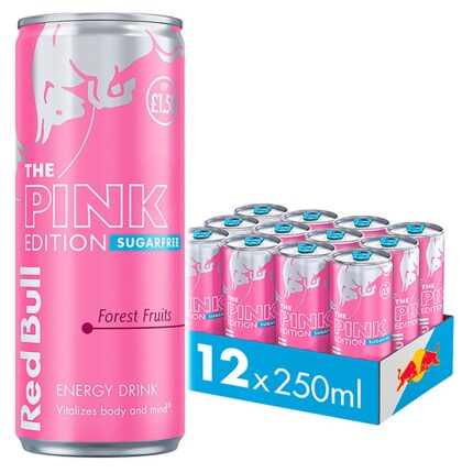 Red Bull Energy Drink Sugar Free Pink Edition Forest Fruits 250ml x 12