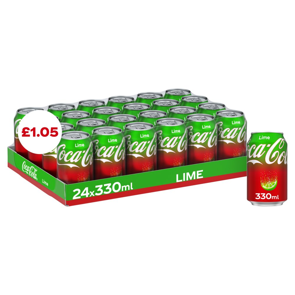 823368 Coca-Cola Lime 330ml x 24 - Image 1