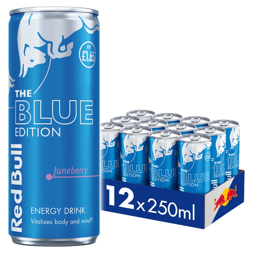 823923 Red Bull Energy Drink Blue Edition 250ml x 12 - Image 1