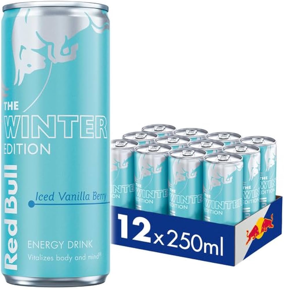 Red Bull Energy Drink Winter Edition Iced Vanilla Berry 250ml Red Bull Energy Drink The Winter Edition Iced Vanilla Berry 250ml x 12 - Image 1
