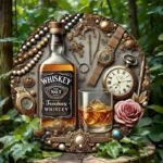 Vintage-Inspired Whiskey Round Tin Sign x 1 - Image 4