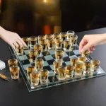 Glass Wine & Glass Chess Game Set